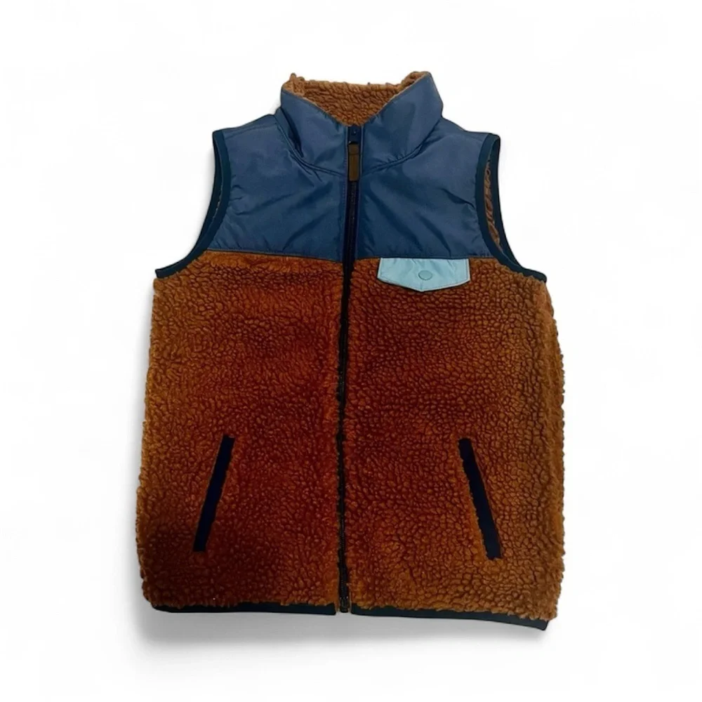 Carter's Blue and Brown Kids Vest